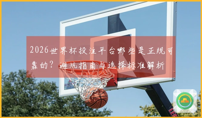 2026世界杯投注平台哪些是正规可靠的？避坑指南与选择标准解析